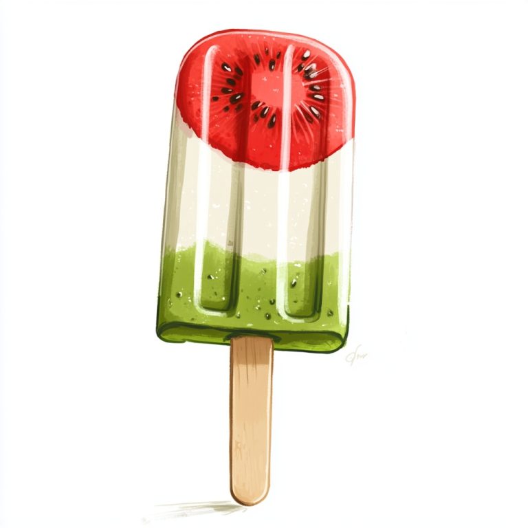 Cartoon Fruit Popsicle Design