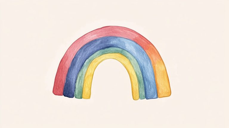 Cartoon Gouache Rainbow