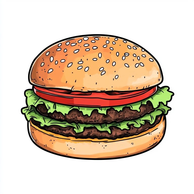 Cartoon Hamburger Illustration