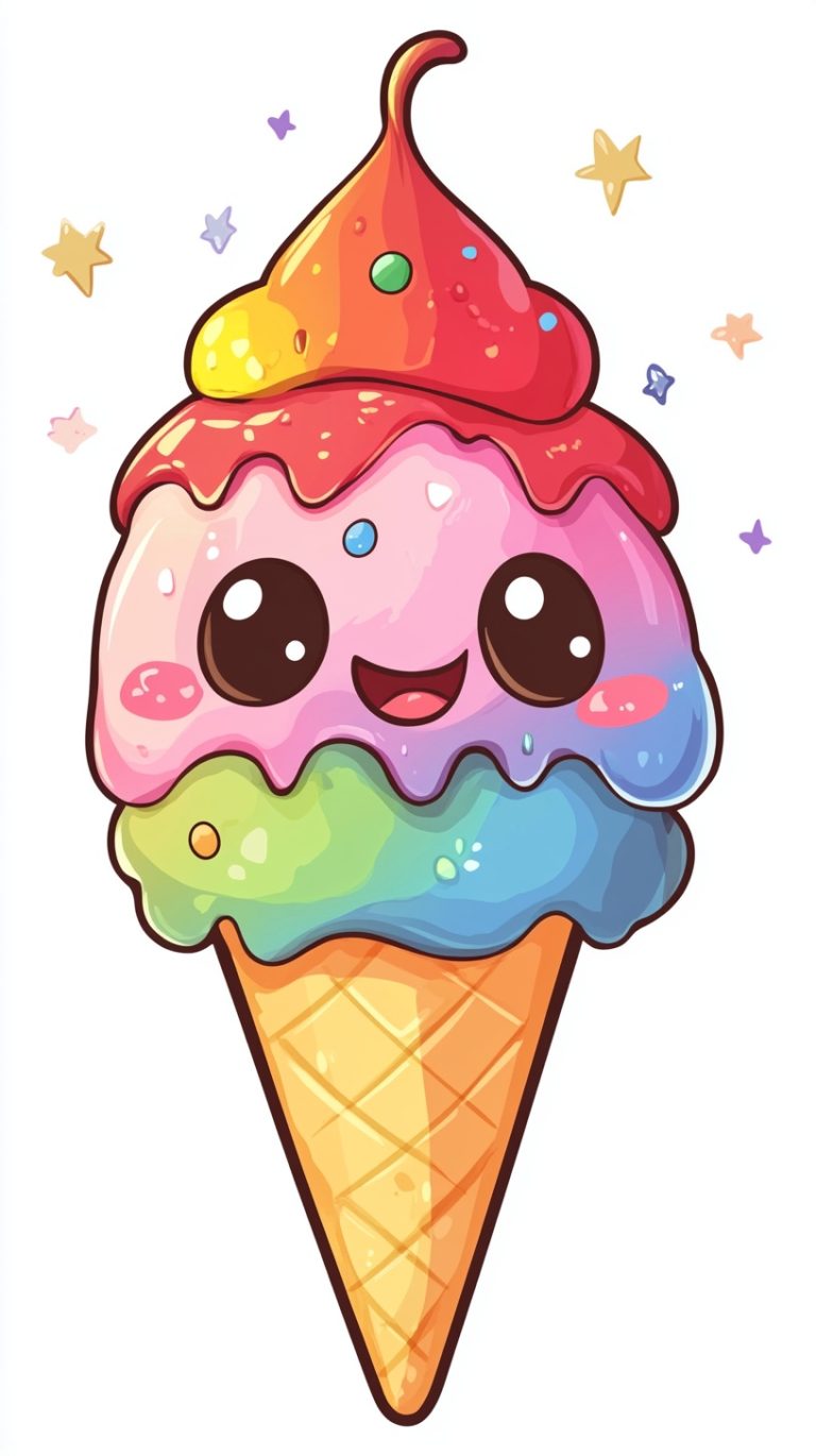 Cartoon Ice Cream Character