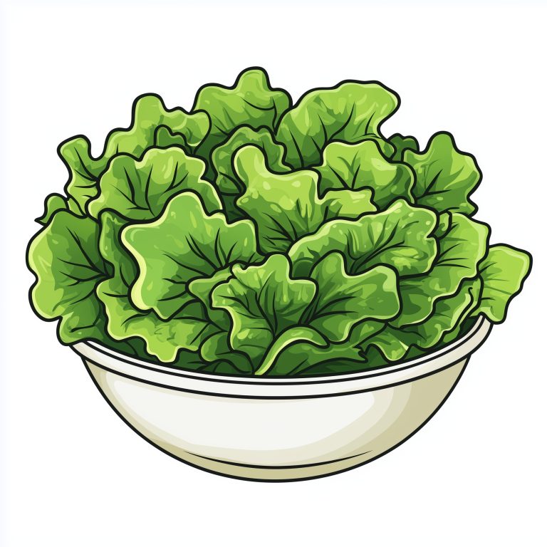 Cartoon Lettuce Salad Illustration