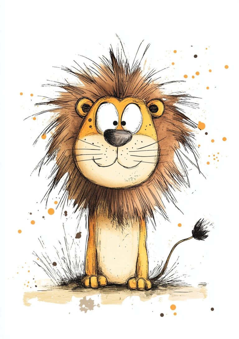 Cartoon Lion Clean Design