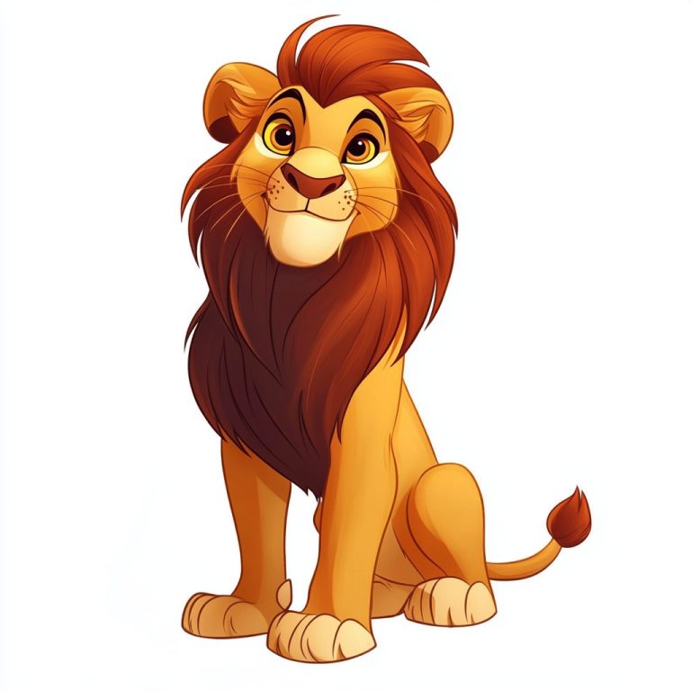 Cartoon Loin Ikon Design