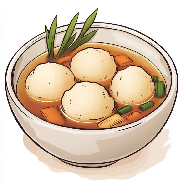 Cartoon Matzah Ball Soup