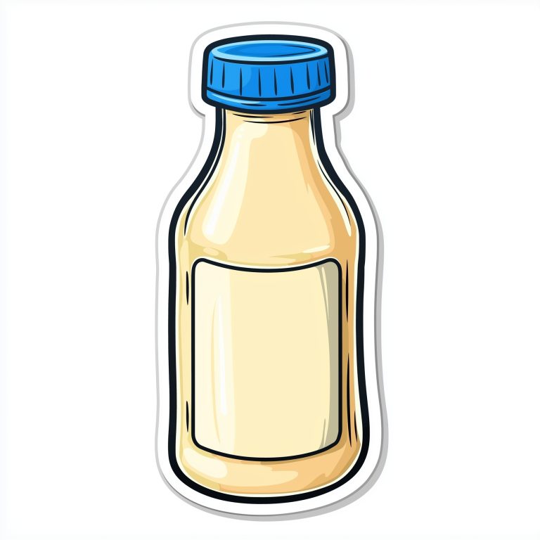 Cartoon Mayonnaise Bottle