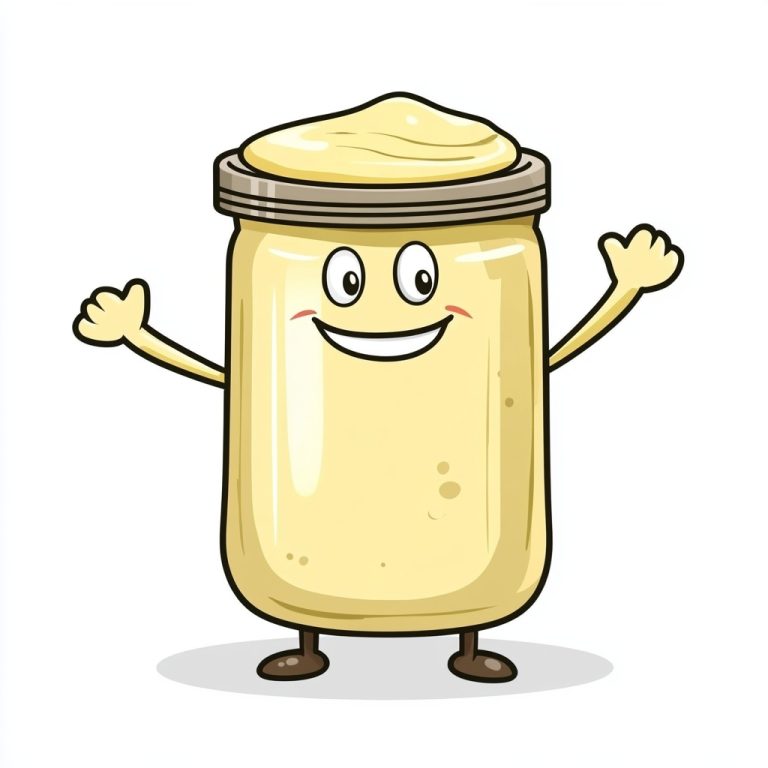 Cartoon Mayonnaise Mascot