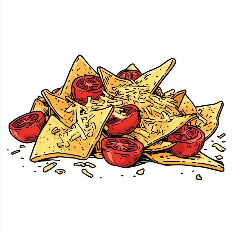 Cartoon Nacho Chips Stack