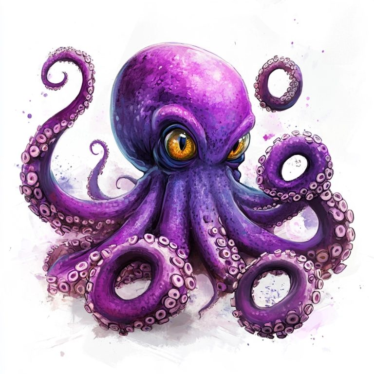 Cartoon Octopus Game Art