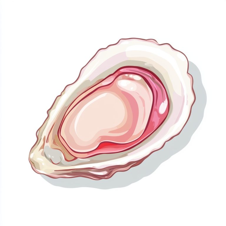 Cartoon Oyster on White