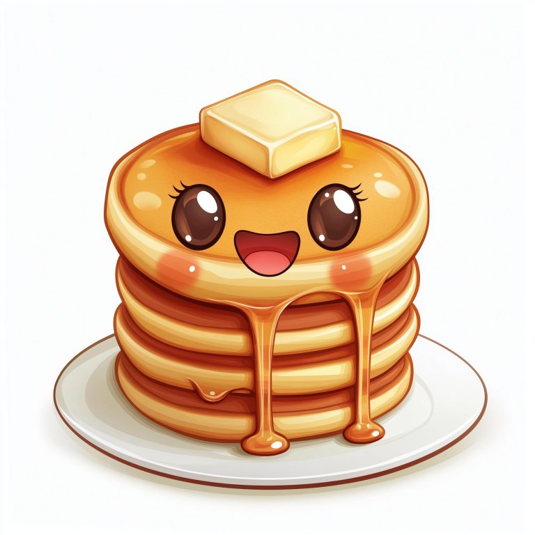 Cartoon Pancakes with Syrup