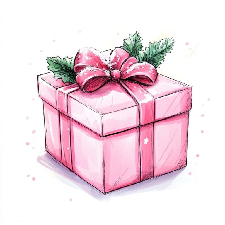 Cartoon Pink Gift Box