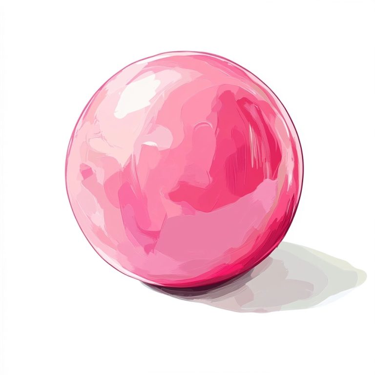 Cartoon Pink Gum Ball