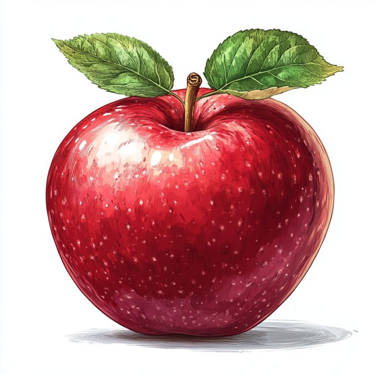 Cartoon Ripe Apple Illustration