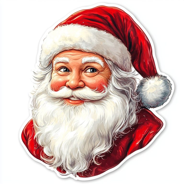 Cartoon Santa Claus Portrait