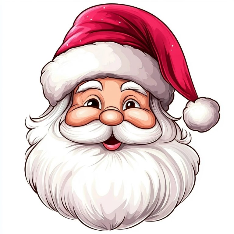 Cartoon Santa Face Hat