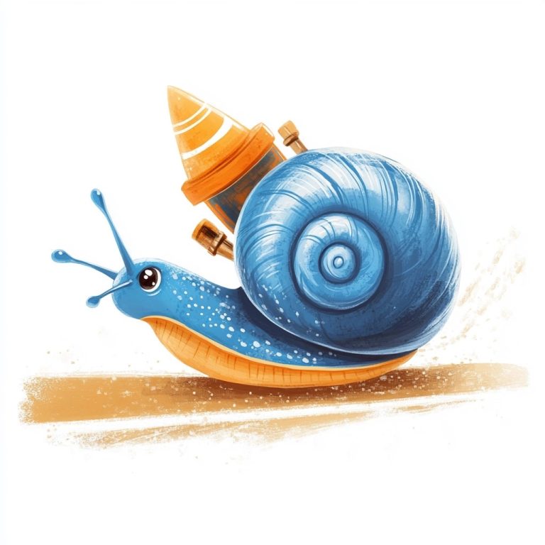 Cartoon Snail with Boosters