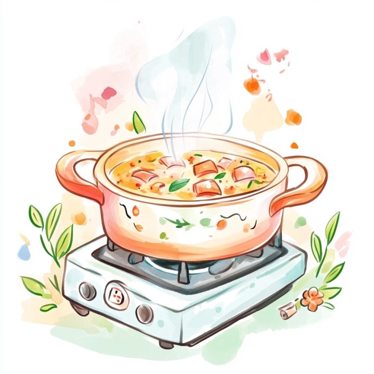 Cartoon Soup Pot Heating