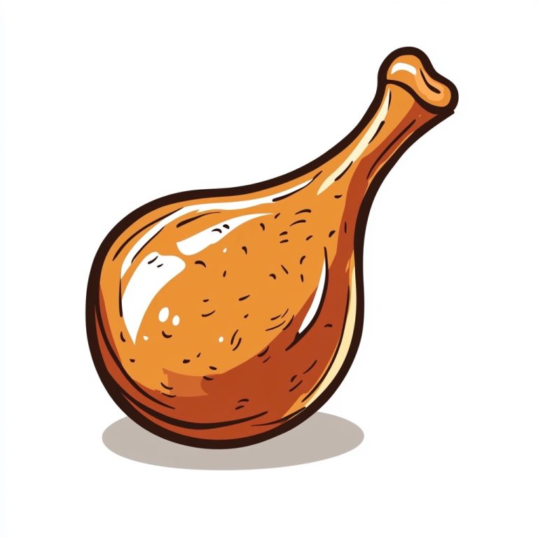 Cartoon Turkey Leg Logo