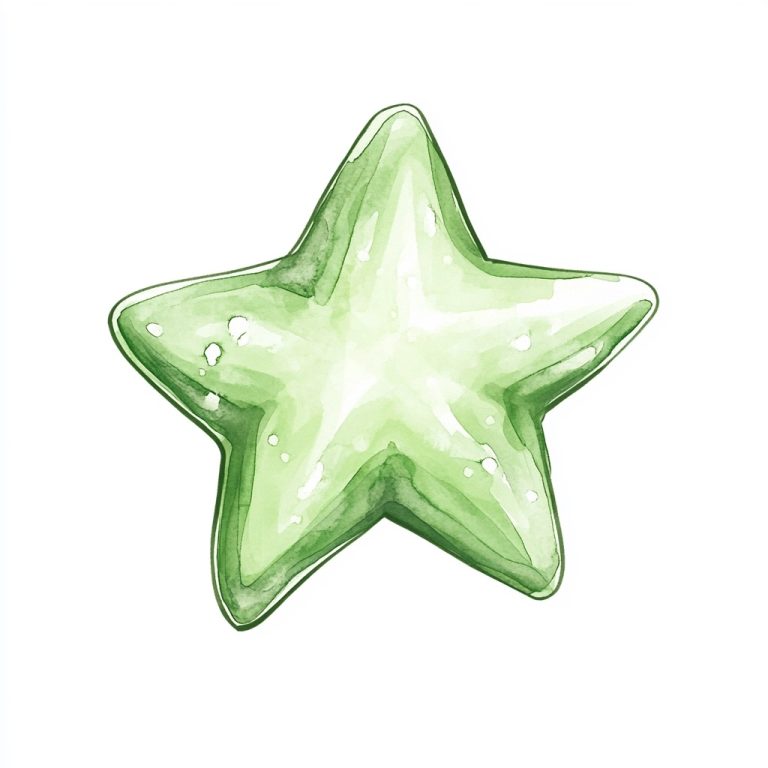 Cartoon Watercolor Star Illustration