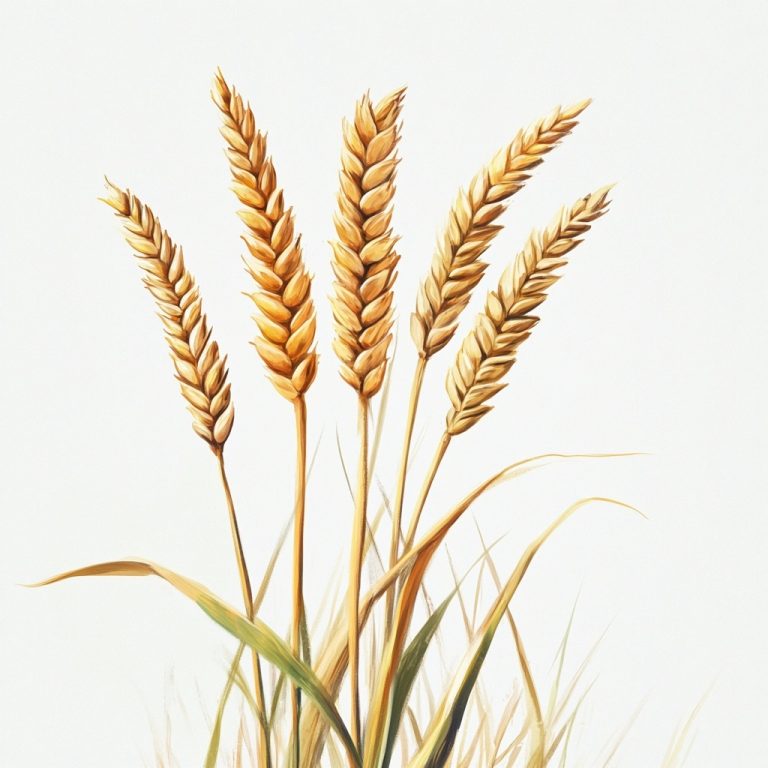 Cartoon Wheat Ears Close Up