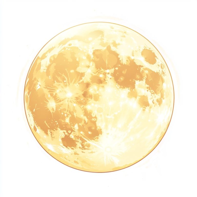 Cartoon Yellow Moon Glow