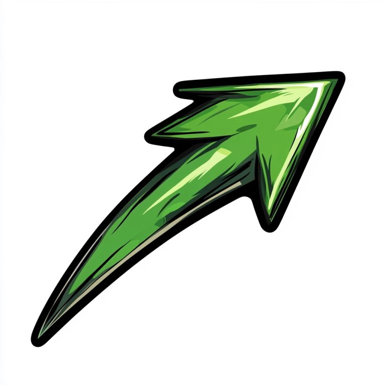 Cartoonish Green Trading Arrow