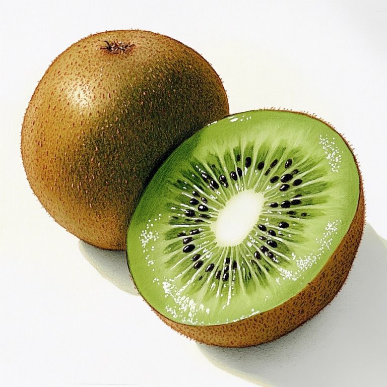 Cartoonish Kiwifruit Illustration