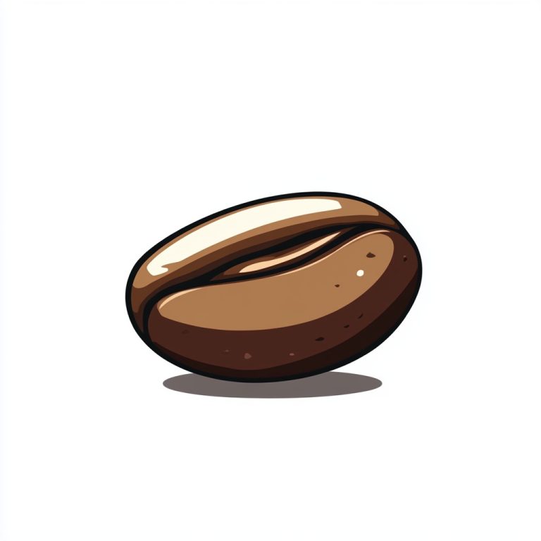 Cartoonish Minimalist Coffee Bean