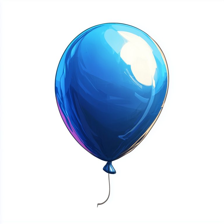 Cartoony Blue Balloon Art