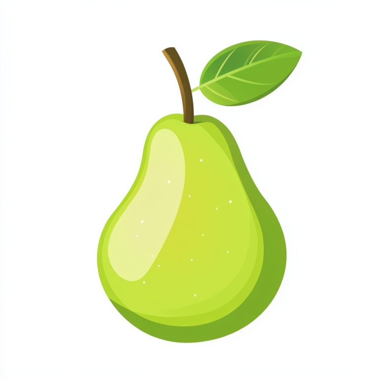 Cartoony Green Pear Logo