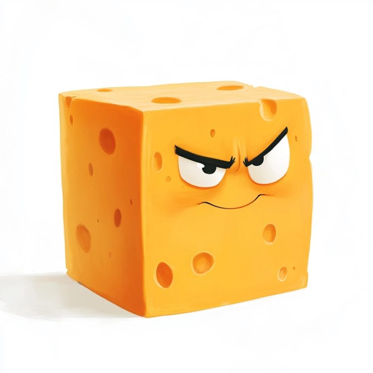 Cheddar Cheese with Face