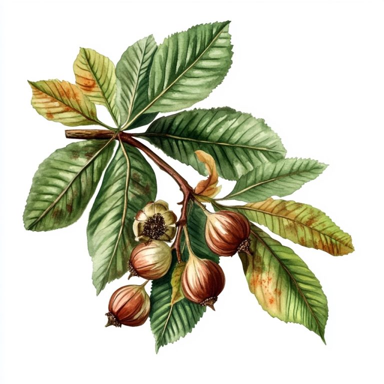 Chestnut Leaves Illustration