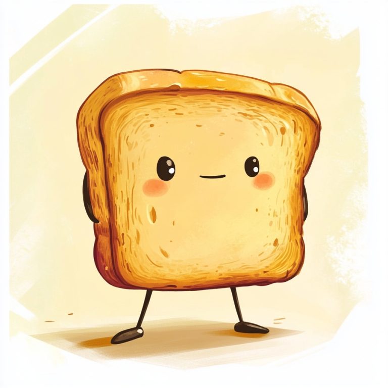 Chibi Toast Facing Camera