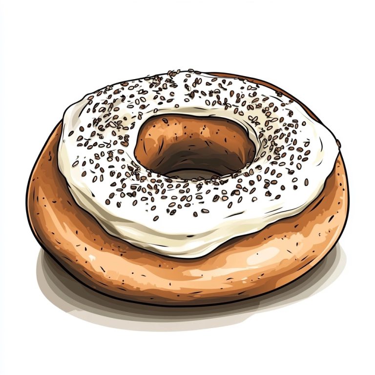 Chic Bagel Illustration