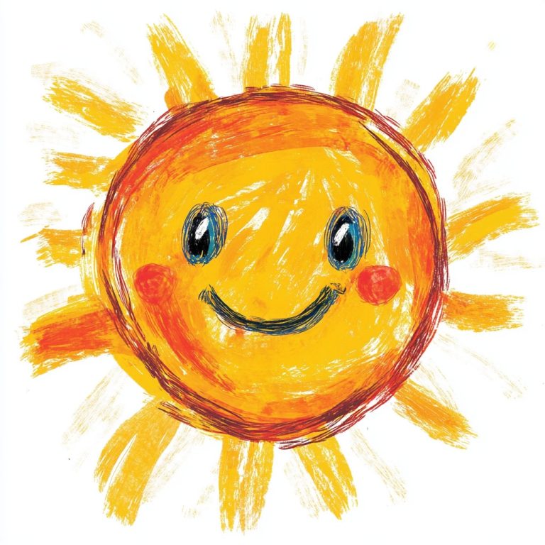 Childlike Sun Drawing