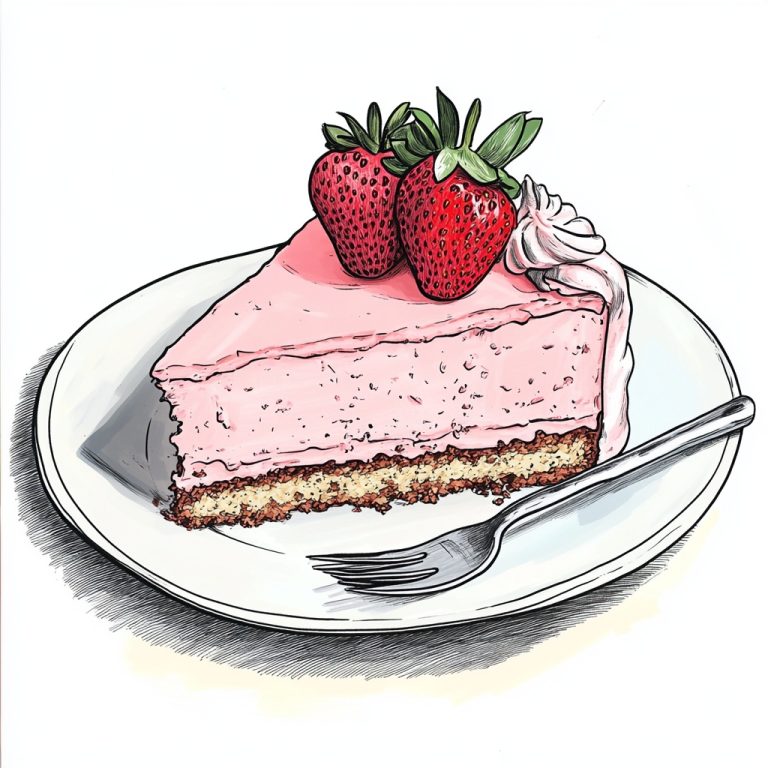 Childrens Illustrated Strawberry Cake