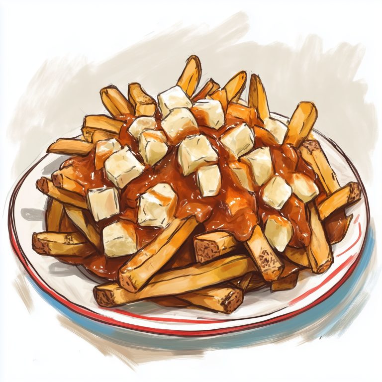 Childrens Sketch of Poutine