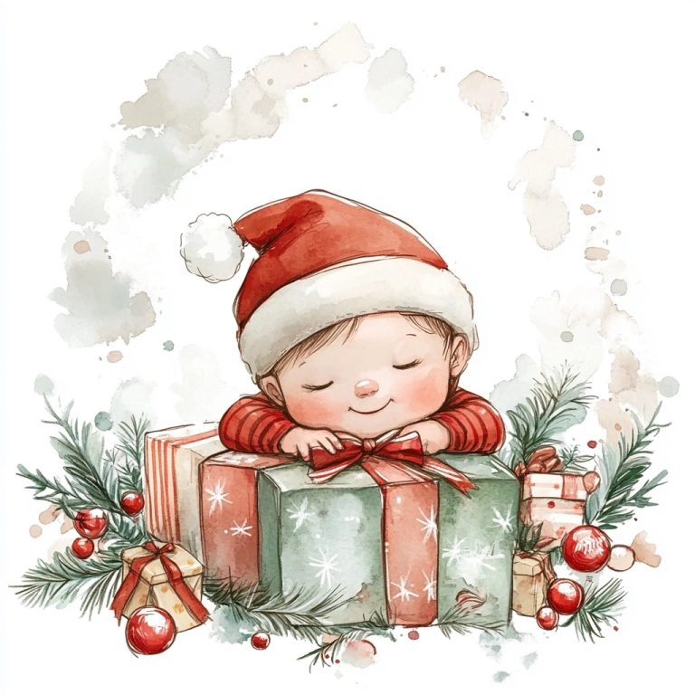 Christmas Baby Illustration