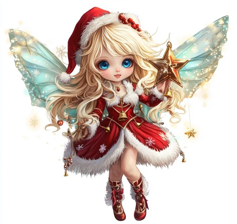 Christmas Fairy Clipart Illustration