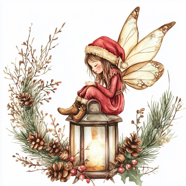 Christmas Fairy on Lantern