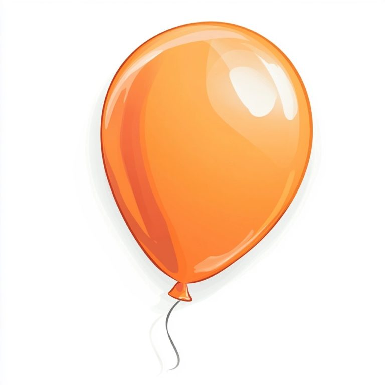 Clip Art Orange Balloon