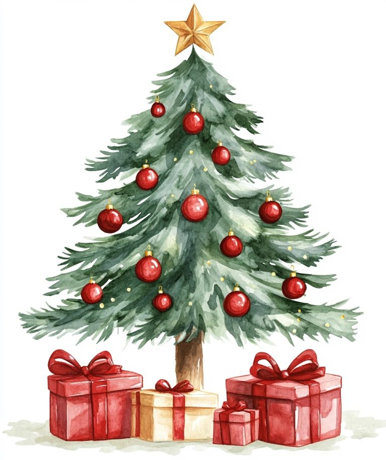 Clip Art Watercolor Christmas Tree