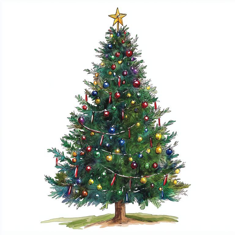 Clipart Christmas Tree Illustration