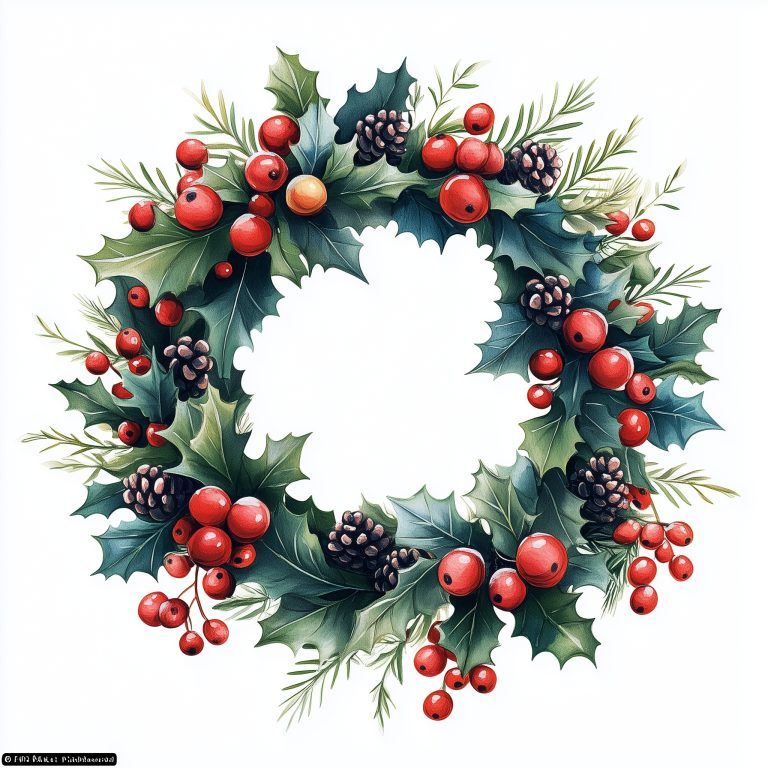 Clipart Christmas Wreath Design