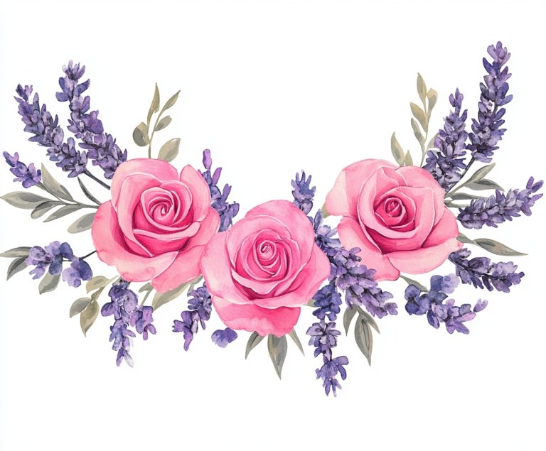 Clipart Watercolor Floral Garland