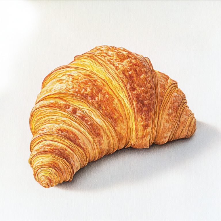 Color Drawing of Croissant