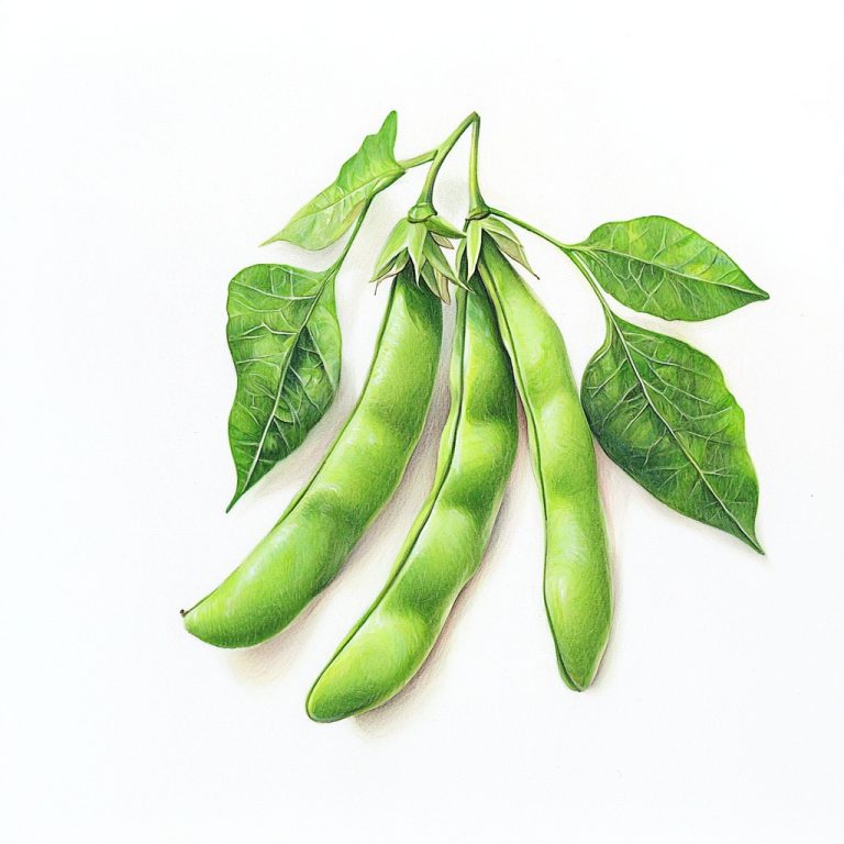 Colored Pencil Green Beans