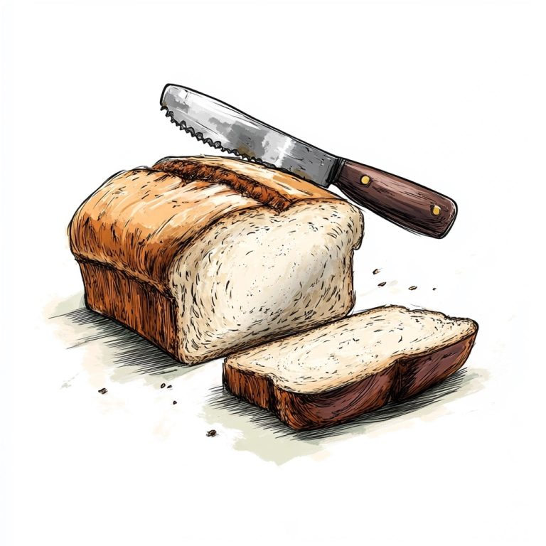 Colored Sketch of Bread