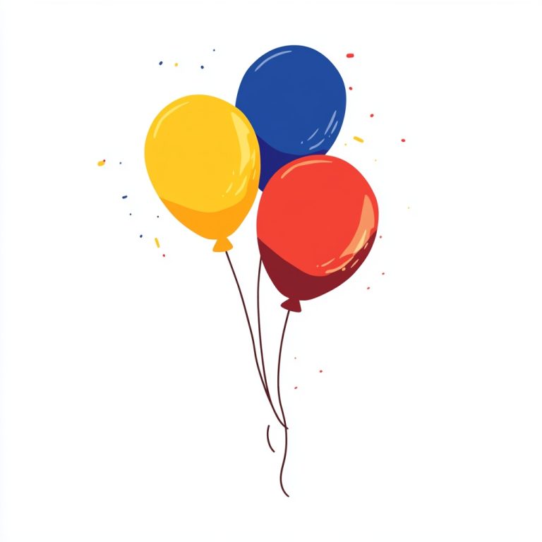 Colorful Balloon Birthday Logo