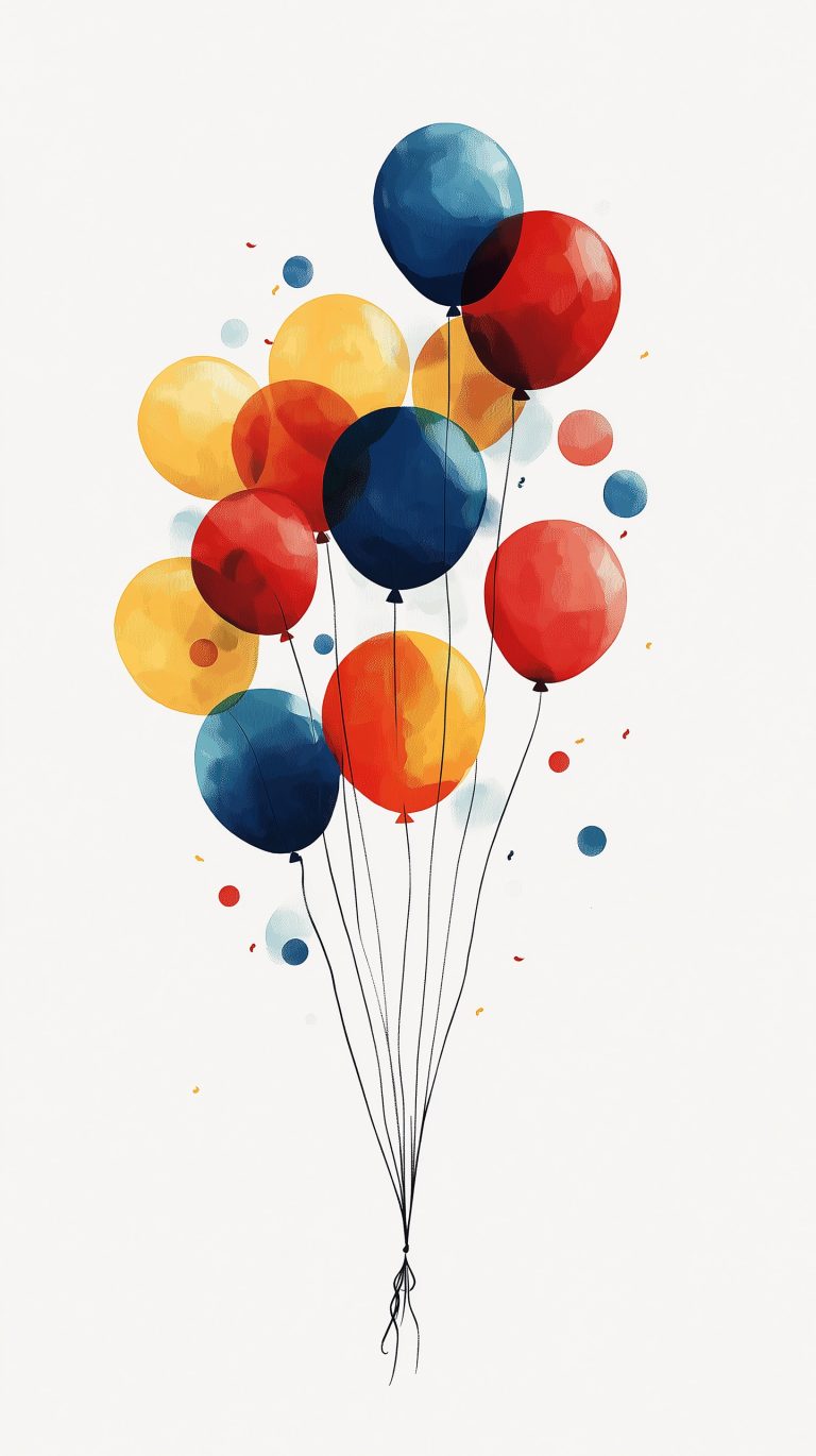 Colorful Balloons Minimalism scaled